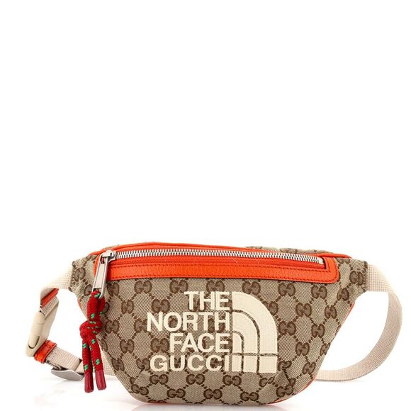 Gucci Handbags - Gucci x The North Face Zip Belt Bag GG Canvas with Leather Brown